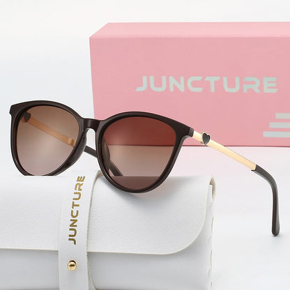 JUNCTURE Polarized Women Sunglasses Fashion Cat Eye Sun Glasses Gradient Lady Glasses Party Holiday Gifts Sunglasses for Women