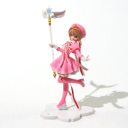 22CM Anime Card Captor Sakura Clear Card-hen Kinomoto Sakura Boneco de Ação em Pé Brinquedo Presente Colecionável
