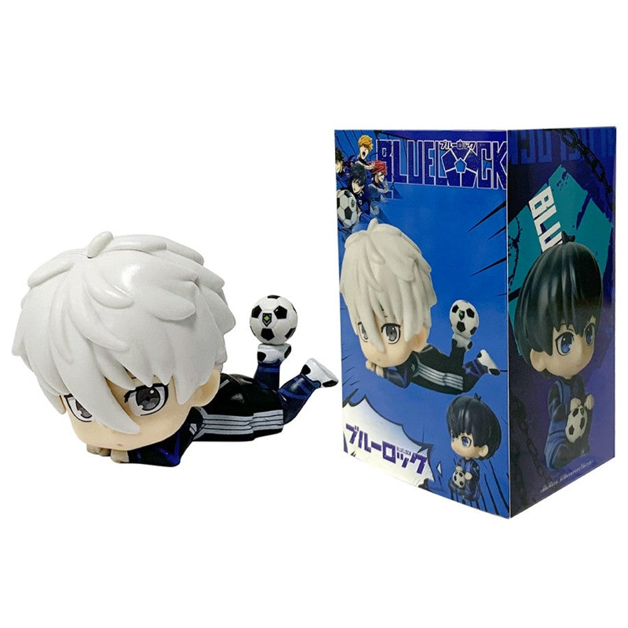 9cm Blue Lock Anime Figura Versão Q Nagi Seishirou Boneco de Ação Kawaii Isagi Yoichi Estatueta PVC Coleção Modelo Boneca Brinquedos