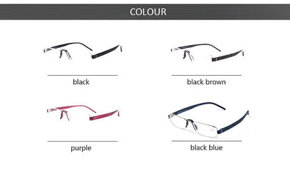 Guanhao Transparent Optical Reading Glasses Man Clear Women Presbyopia Hyperopia Reading Glasses Frame Alloy Ultralight HD View