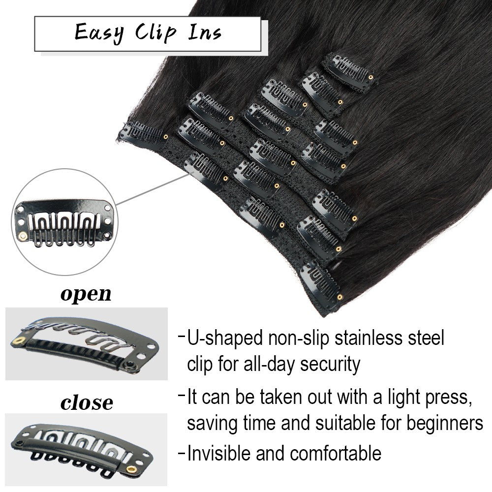 Doreen 160G 200G 240G Série Volume Cabelo Humano Liso Remy Brasileiro Com Tic Tac Extensões de Cabelo Cabeça Inteira 10 Peças 40 a 60 Centímetros