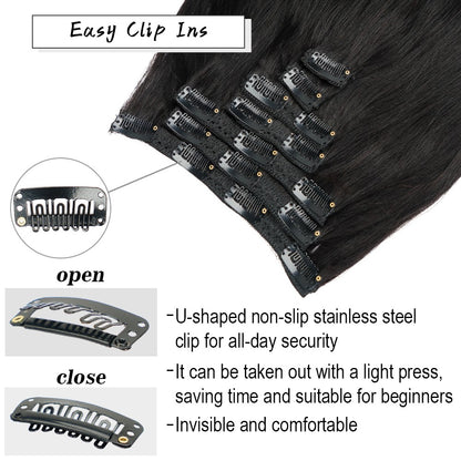Doreen 160G 200G 240G Série Volume Cabelo Humano Liso Remy Brasileiro Com Tic Tac Extensões de Cabelo Cabeça Inteira 10 Peças 40 a 60 Centímetros