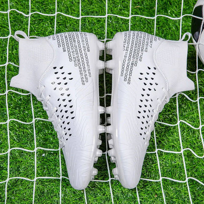 High-top Society Soccer Shoes Football Boots Men Ultra-light Kids Boy Turf Futsal Cleats Children's  Sports Training Footwear