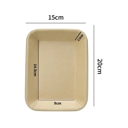 Conjunto Descartável de Talheres de Polpa com 20 Peças Biodegradáveis Inclui Tigela Prato Faca Garfo Colher para Casa Festa Piquenique Recipientes de Comida