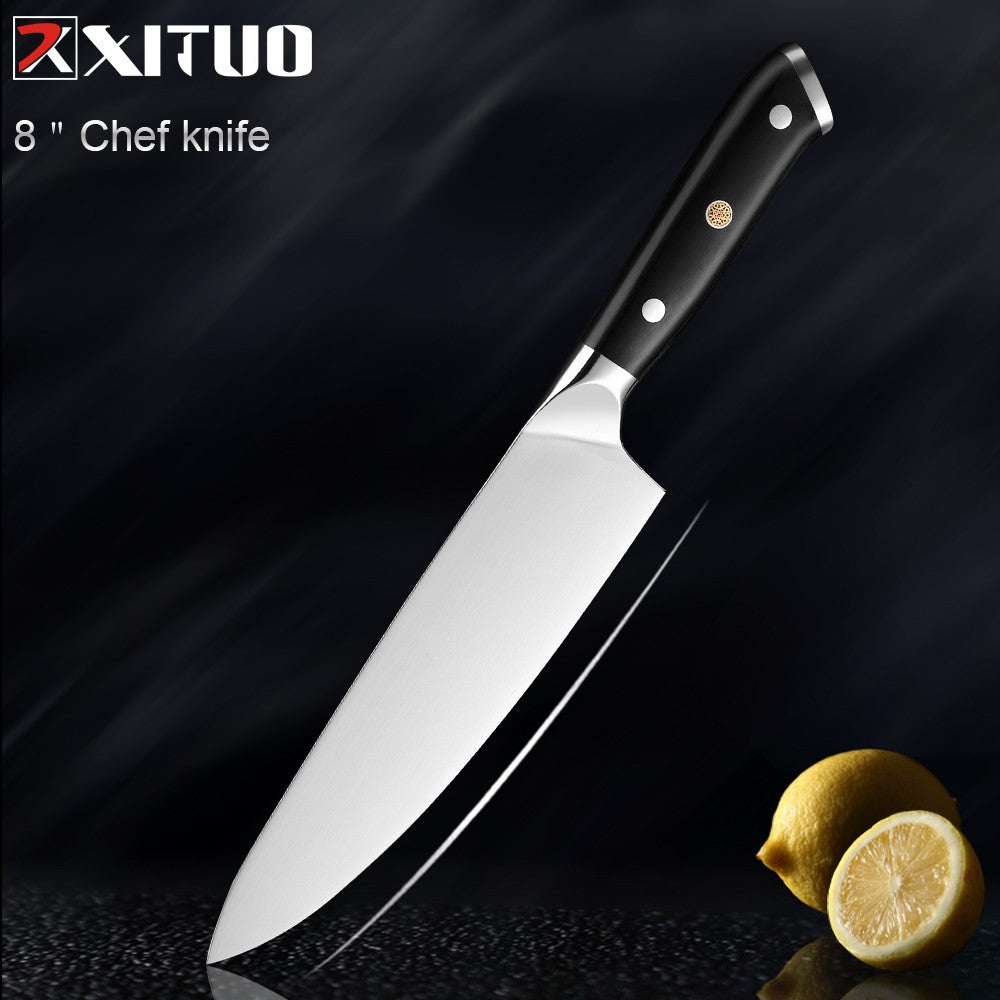 Conjunto de Facas de Cozinha XITUO Super Aço Alemão Faca do Chefe Faca Santoku Japonesa Faca Utilitária Cutelo Faca de Fatiar Descascar Nova Ferramenta de Culinária
