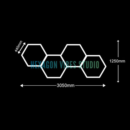Garage Hexagon LED Light 50000H 6500K Ultra Bright for Home Gym Barbershop Car Detailing Bar Basement Workshop Ceiling Lighting