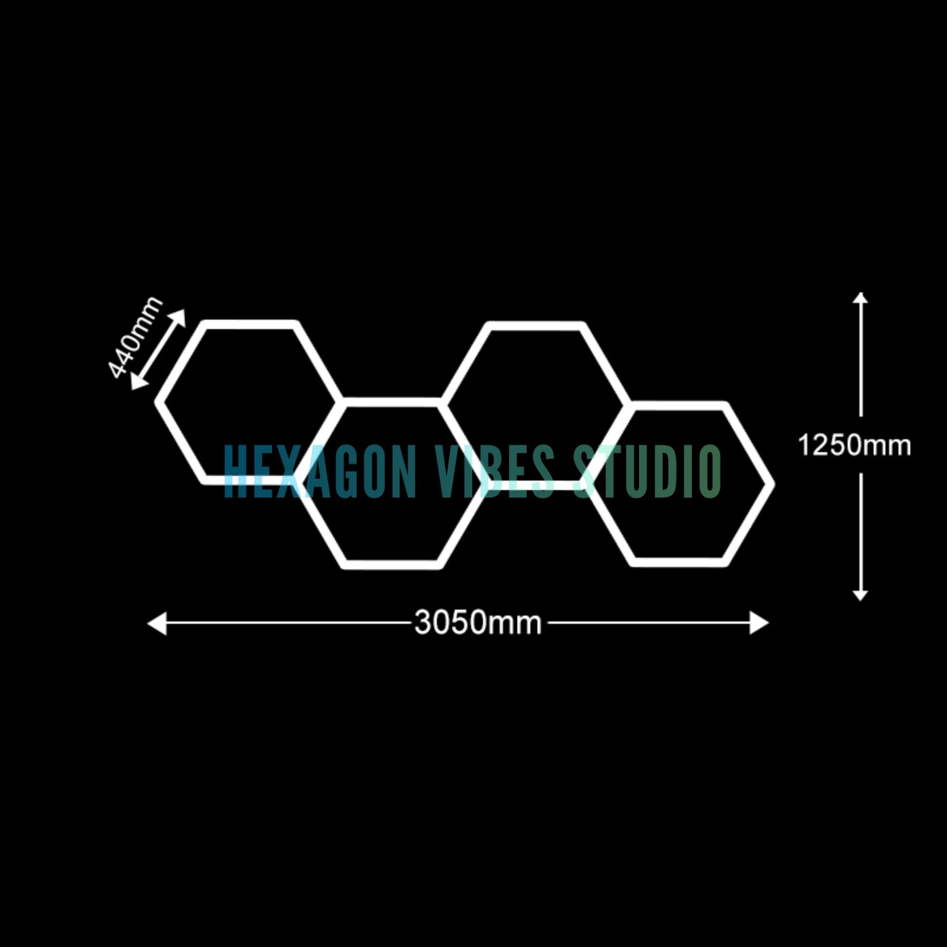 Garage Hexagon LED Light 50000H 6500K Ultra Bright for Home Gym Barbershop Car Detailing Bar Basement Workshop Ceiling Lighting