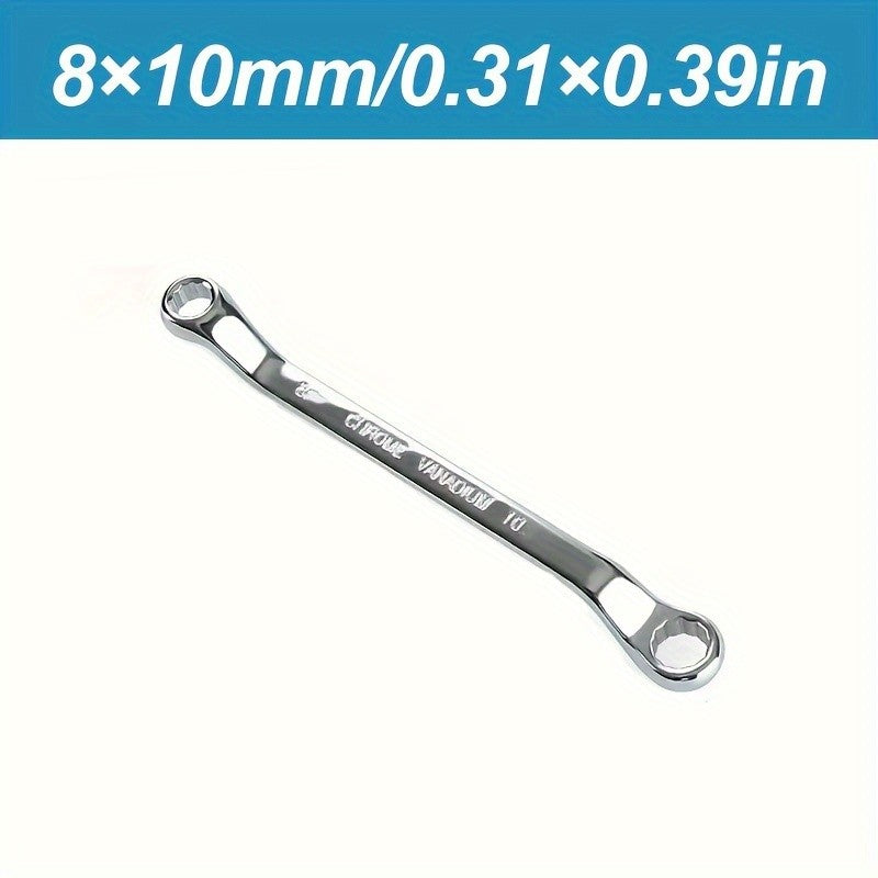 1pc Chrome Vanadium Steel Dual Head Dual-purpose Plum Wrench Auto Repair Wrench Tool Eye Wrench Repair Hardware Tool Plum Wrench