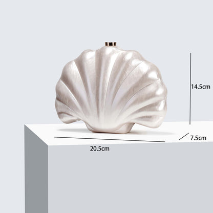 Ladies' new one shoulder diagonal cross bag, shaped shell acrylic bag, fashionable evening handbag