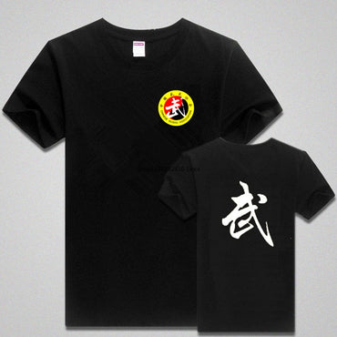 Martial Arts Clothing T-shirt Wing Chun Kung Fu Shirt Short-sleeved Shirt Classic Uniform Kung Fu Cotton Men Shirt