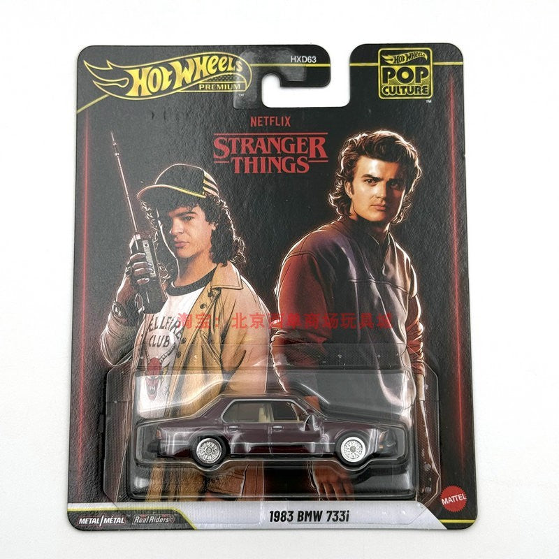 Hot Wheels Autêntico Entertainment Culture Series 1/64 Nissan Skyline Stranger Things BMW Modelos de Carro em Liga Fundida Brinquedos Presentes em Estoque