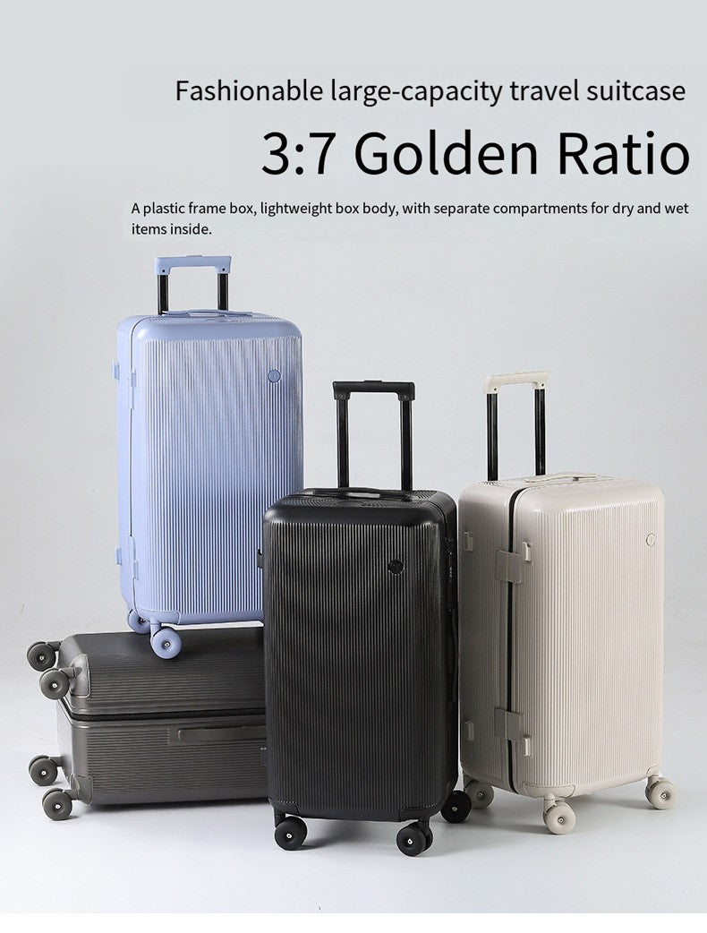 Plastic Frame Thickened Handle Luggage Large Capacity 24-inch Travel Bag 20-inch Checked Luggage Explosion-proof Password Suitca