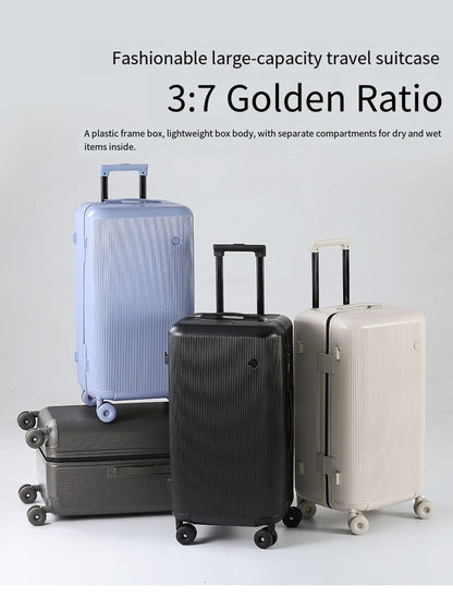 Plastic Frame Thickened Handle Luggage Large Capacity 24-inch Travel Bag 20-inch Checked Luggage Explosion-proof Password Suitca