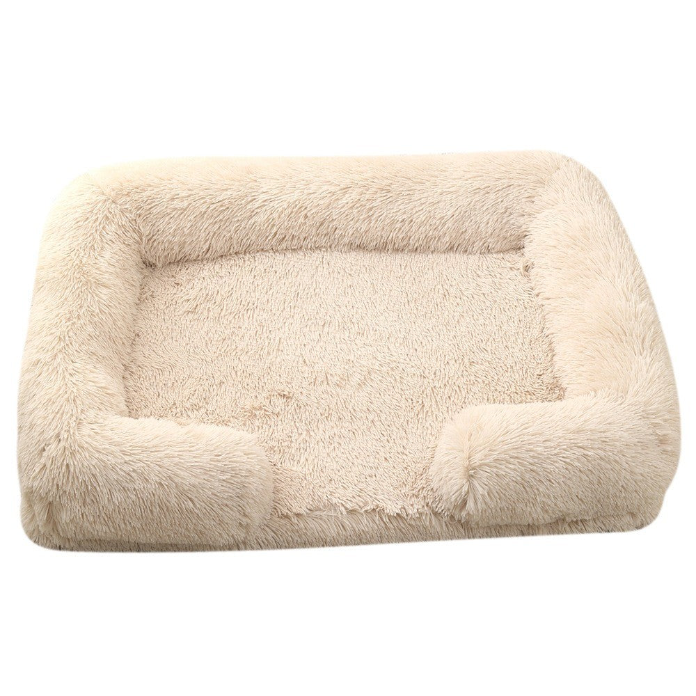 Ninho de Animais de Estimação Circular Longo de Pelúcia de Inverno, Cama para Cachorro, Cama para Gato, Almofada Macia para Animais de Estimação, Suprimentos para Animais de Estimação