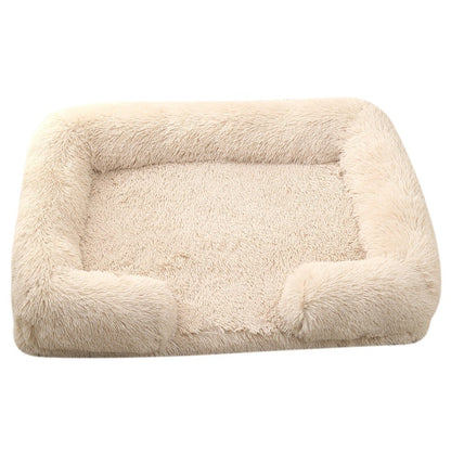 Ninho de Animais de Estimação Circular Longo de Pelúcia de Inverno, Cama para Cachorro, Cama para Gato, Almofada Macia para Animais de Estimação, Suprimentos para Animais de Estimação