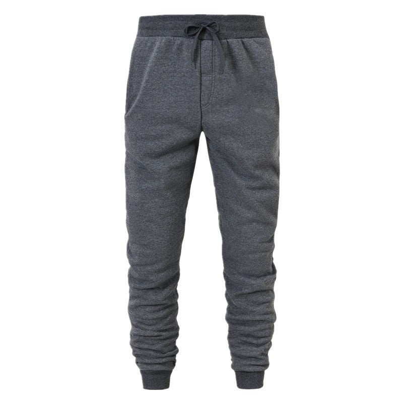 Winter Lambswool Warm Casual Pants Men's Fitness Jogging Sweatpants Male Solid Drawstring Bottoms Fleece Straight Trousers M-5Xl