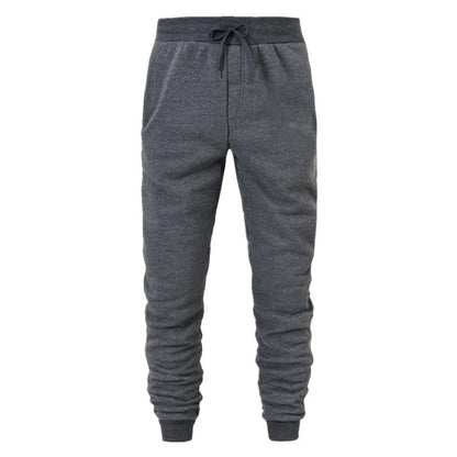 Winter Lambswool Warm Casual Pants Men's Fitness Jogging Sweatpants Male Solid Drawstring Bottoms Fleece Straight Trousers M-5Xl
