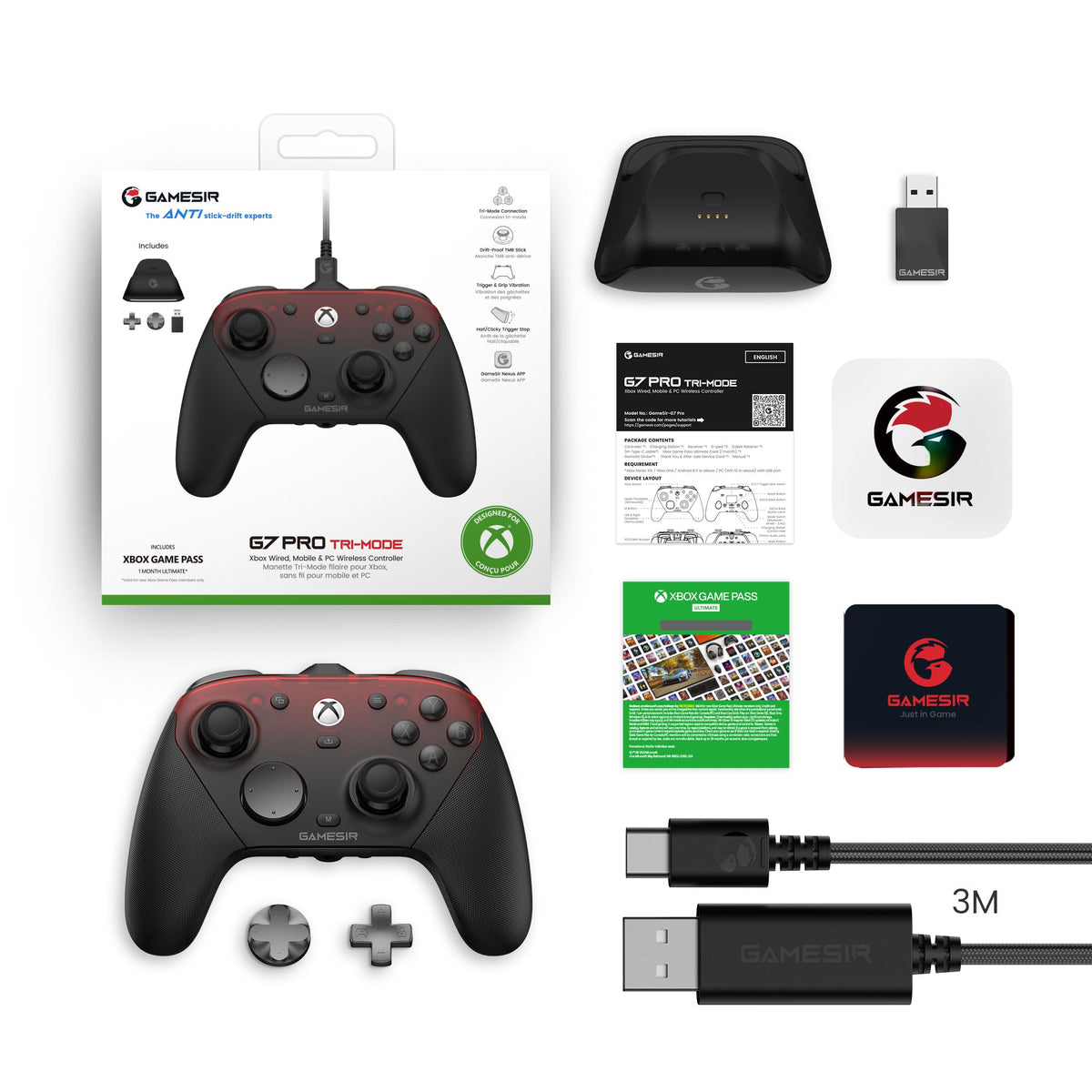 GameSir G7 Pro Xbox Licensed Game Controller, Wired Controller for Xbox, Wireless Gamepad for PC Android Mobile