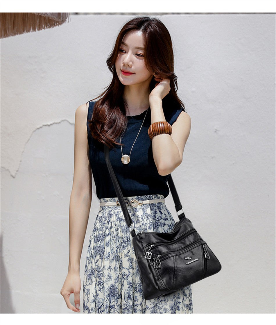 High Quality Soft Leather Luxury Purses and Handbags Women's Bag Designer Multi-pocket Crossbody Shoulder Bag for Women 2024 Sac