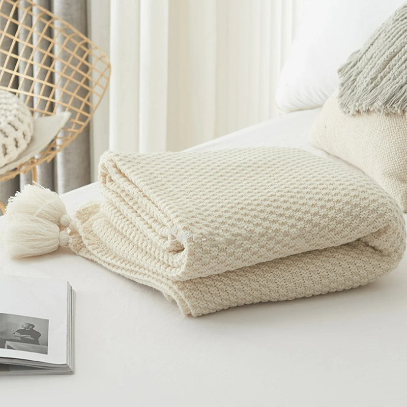 Nordic Style Throw Blanket Knitted Knee Blankets For Sofa Cover Office Air Condition Leisure Blanket Tapestry Shawl