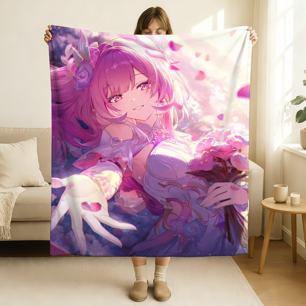 Game Honkai Star Rail Cyrene Blanket Soft and Skin Friendly For Couch Bed Napping Bedspread All Seasons Comforter