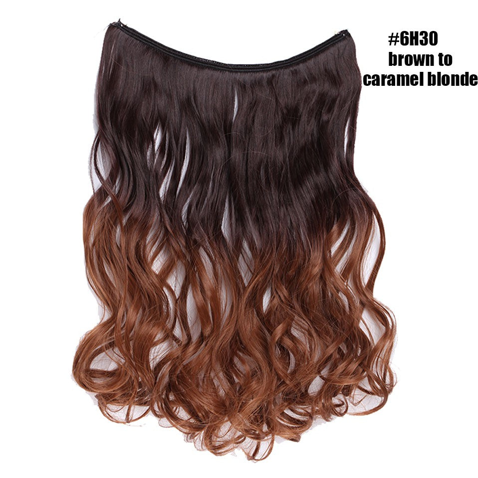 BENEHAIR Cabelo Sintético com Fio Invisível Sem Clipes Extensões de Cabelo Linha Secreta de Pesca Apliques de Cabelo Falso Para Mulheres