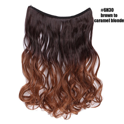 BENEHAIR Cabelo Sintético com Fio Invisível Sem Clipes Extensões de Cabelo Linha Secreta de Pesca Apliques de Cabelo Falso Para Mulheres