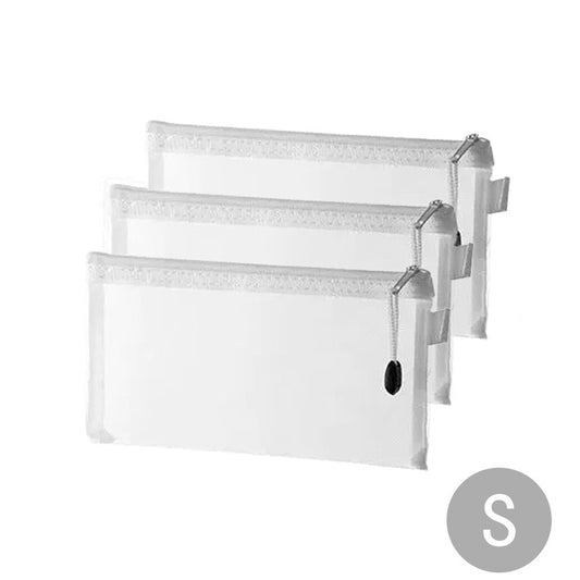 Mesh Zipper File Bag Toy storage bag building block puzzle sub-package bag children  zipper transparent finishing storage box