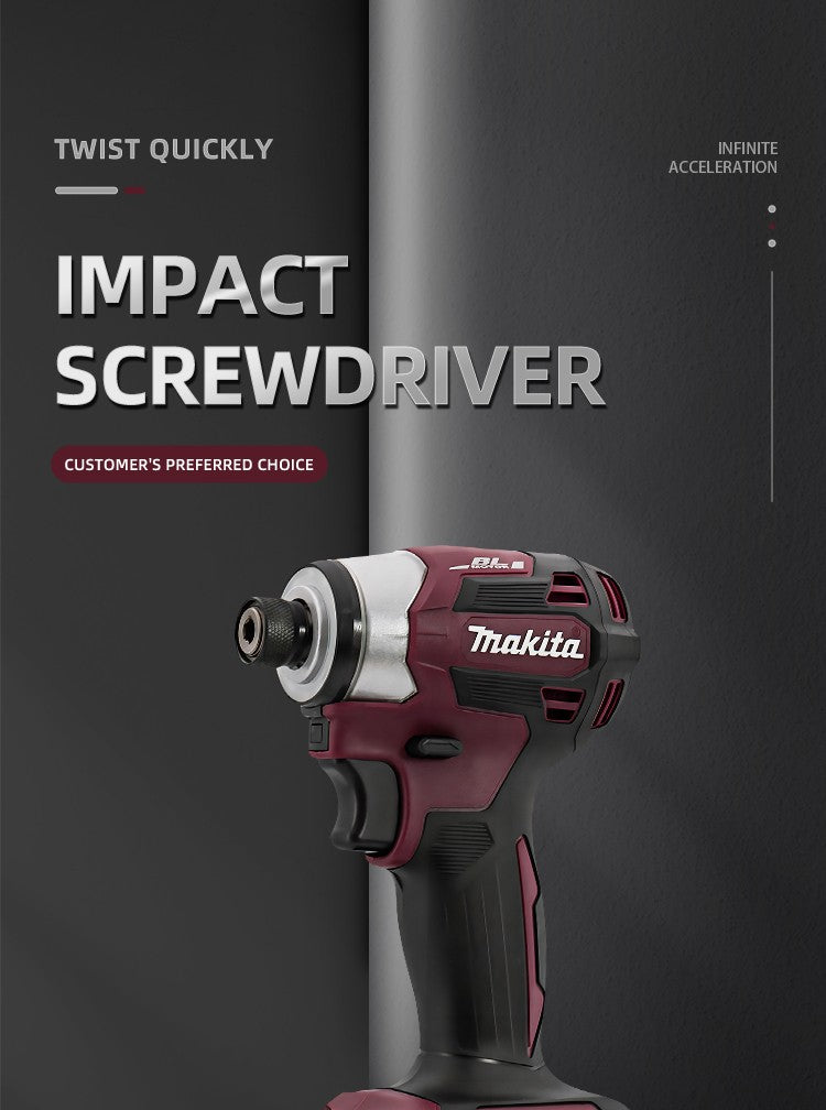 Furadeira/Parafusadeira de impacto Makita DTD173 18V, sem escova, ferramenta elétrica para melhorias domésticas e projetos DIY, 180Nm, furadeira elétrica para madeira/parafuso/modo T