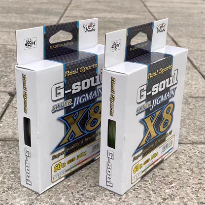 Linha de Pesca Trançada Multicores de 8 Fios Original Japonesa 200M 300M YGK G-SOUL X8 JIGMAN, Linha PE de Alta Resistência para Carretel de Pesca de Baixo e Carpa
