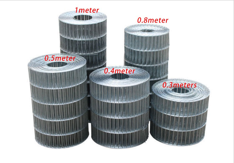 Tela de arame soldado galvanizado de 1 metro (40 polegadas) de largura com furos de 10x100mm, para gaiola de criação doméstica de pássaros, pombos, coelhos, papagaios, codornas e galinhas