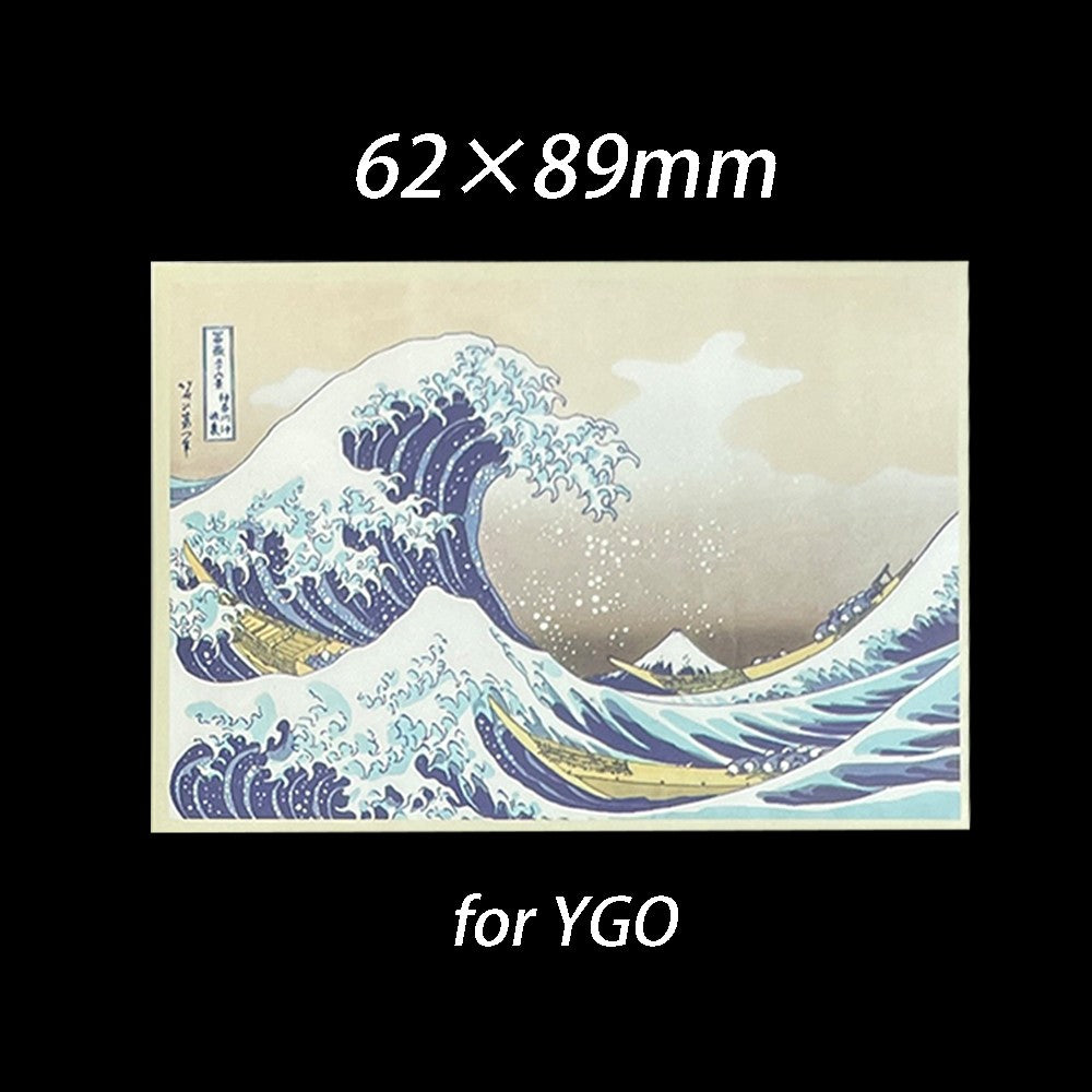 60 UNIDADES Protetores de Carta Multidimensionais Estampas Japonesas de Surf Protetores de Carta de Negociação Protetores de Carta de Desenho Animado para MTG/PKM/YGO