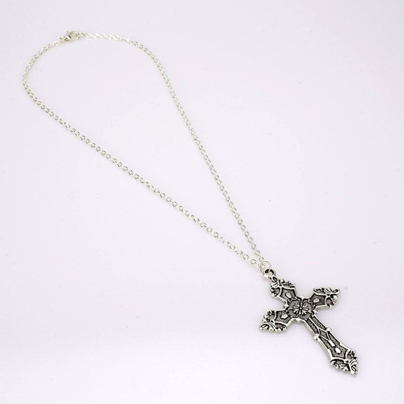 Fashion Christian Necklaces for Women Wen Gift Vintage Gothic for Cross Pendant Long Chain Necklace Choker Goth Punk Jewelry