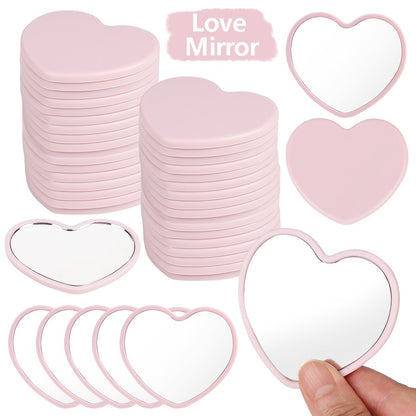 10Pcs Heart Shaped Mini Mirrors Suitable for Wedding Birthday Party Holiday Gifts for guest Christmas Home Decoration Supplies