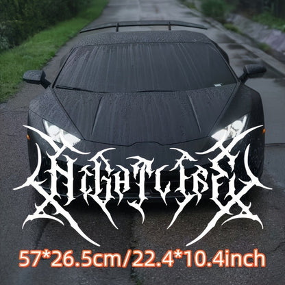 Nightlife Style, Gothic Sticker/black/white/versatile Style/Suitable for SUV Small Car Sunscreen Adhesive Watertight Car Sticker