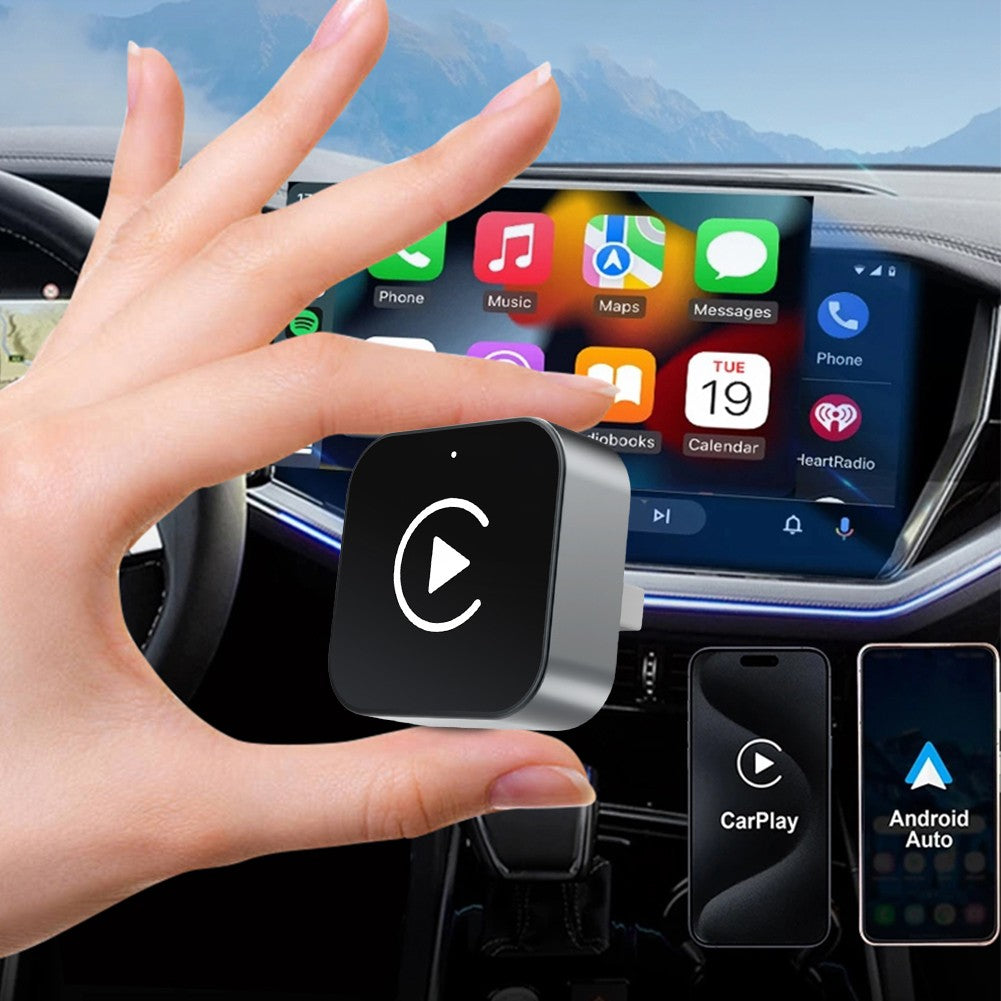 Wireless Android Auto Carplay Box/Adapter Smart USB Dongle Convert Wired To Wireless Auto Connect for Factory Wired CarPlay Cars