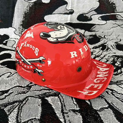 Capacete de beisebol Moto Retro Capacete de motocicleta Capacete de scooter Masculino e feminino Capacete de meio capacete de moda ao ar livre
