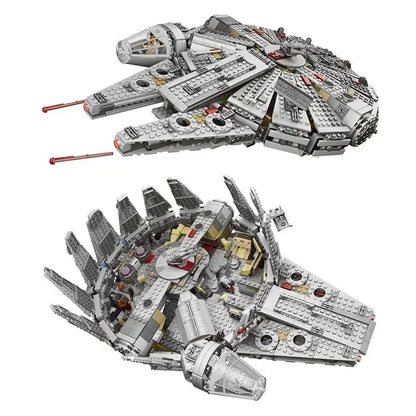 Em Estoque 1381 Peças Nave Espacial Millennium Guerra Espacial Conjunto Falcão Alienígena MINI 75105 Modelo de Blocos de Montar Tijolos Brinquedo de Presente