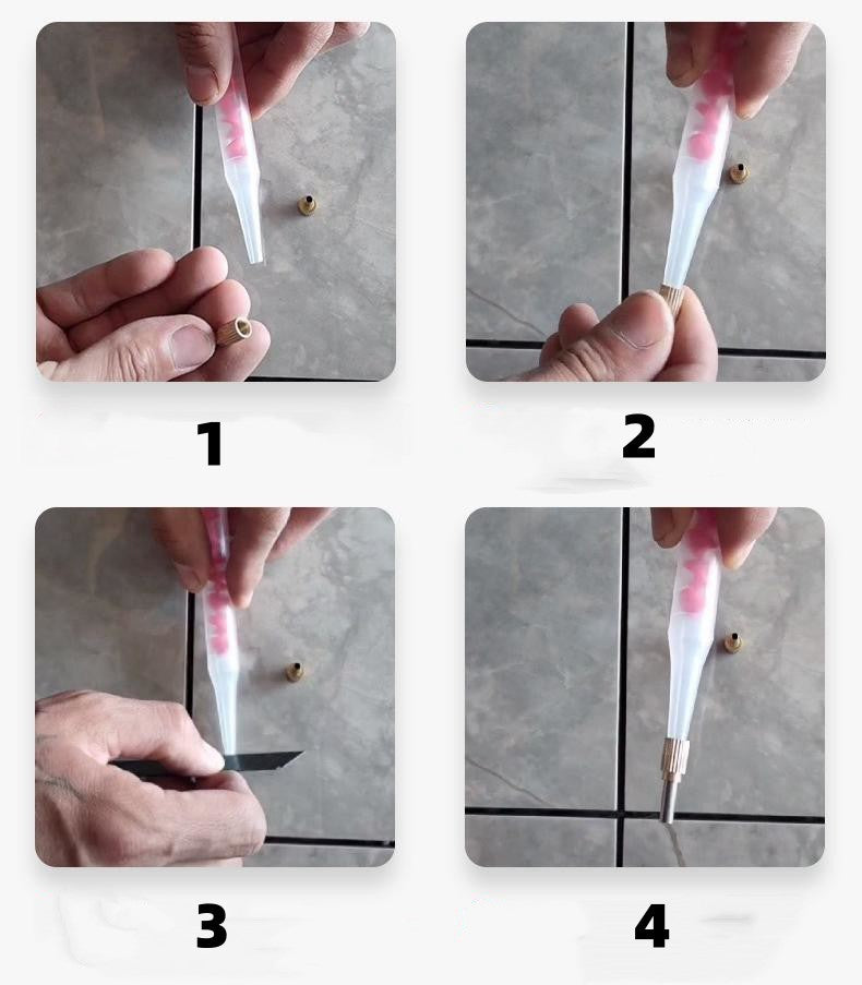 Bico de Argamassa Agente de Beleza para Calafetagem de Azulejos, Bicos de Pistola de Calafetagem de Cola, Pontas de Calafetagem de Silicone para Vedação, Ferramentas de Construção de Boca