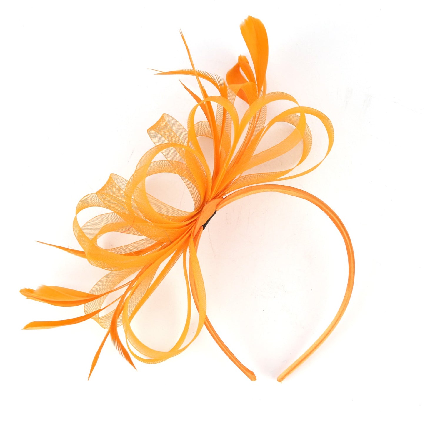 Chapéu Fascinator Feminino Chique Coquetel Casamento Festa Igreja Acessório de Cabelo Moda Pena Grampo de Cabelo Noiva