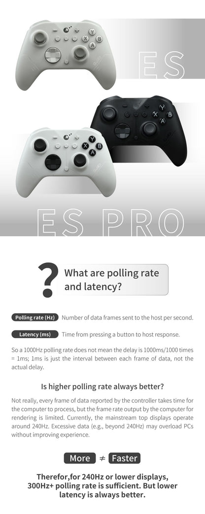 GuliKit ES Pro E-Sports Controller for Nintendo Switch / Switch 2, PC, Windows, Android with TMR Joysticks for Gameped