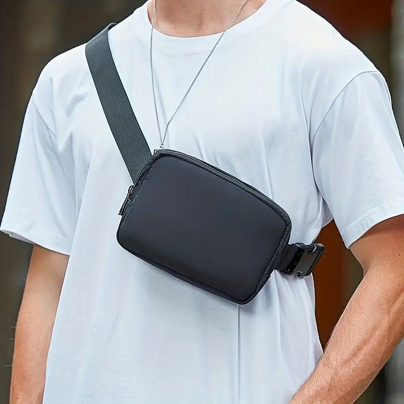 Men's chest bag, mobile phone bag, small shoulder bag, suitable for outdoor exercise, running