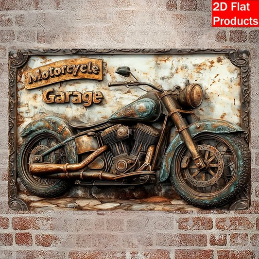 Vintage Motorcycle Garage Metal Wall Art - Rustic Iron Sign with Durable  Design, for Home, Bar, Cafe, and Farm Decor, P