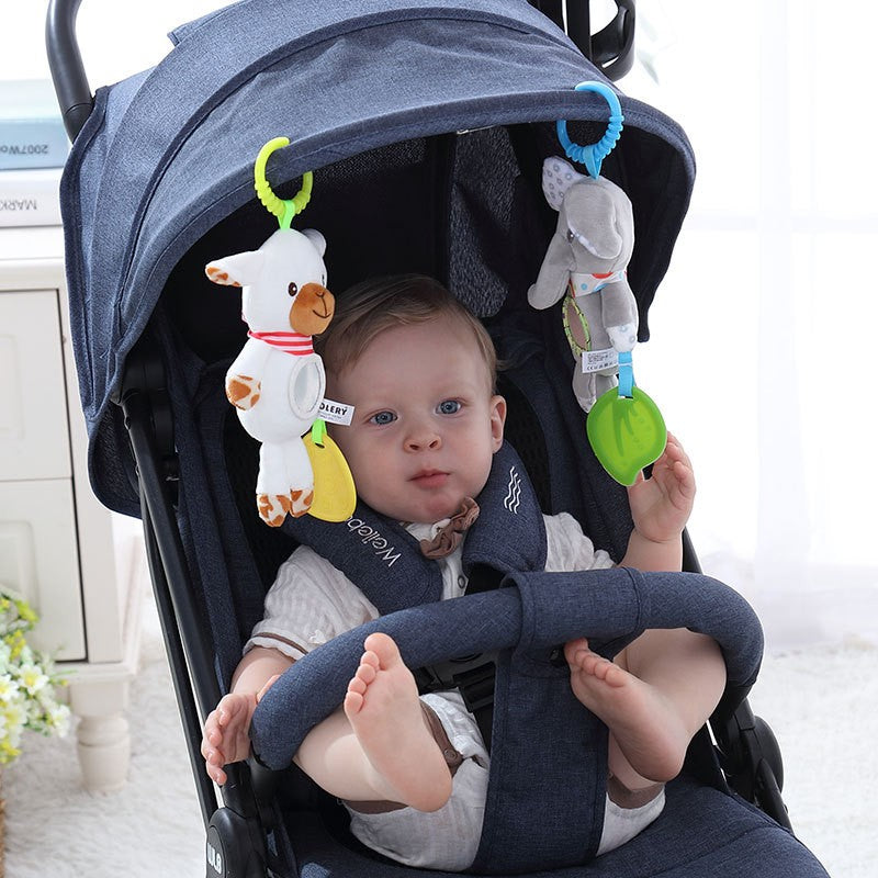 Hot Sale Newborn Baby Plush Stroller Toys Baby Rattles Mobiles Cartoon Animal Hanging Bell Educational Baby Toys 0-12 Months