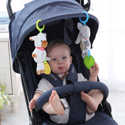 Hot Sale Newborn Baby Plush Stroller Toys Baby Rattles Mobiles Cartoon Animal Hanging Bell Educational Baby Toys 0-12 Months
