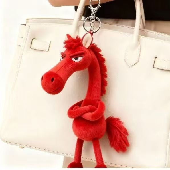 Horse Pendant 2026 Year Of The Horse Plush Horse For Bags Keychain Creative Mascot Horse New Year Party Decorations Gift