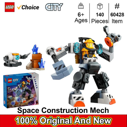 LEGO 60428 City Robô Espacial, Kit de Construção de Robô para Crianças a partir de 6 Anos, Conjunto com Boneco de Ação e Boneco de Piloto