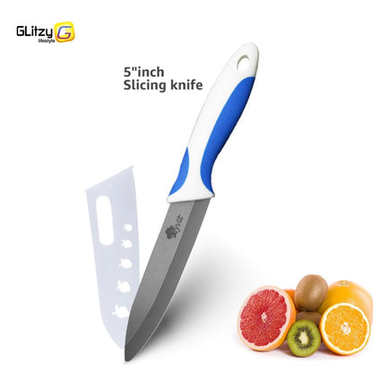 Faca de Cozinha Chef Inoxidável Faca de Cerâmica para Frutas Faca Utilitária Doméstica para Fatiar Legumes Lâminas Pretas Afiadas para Cozinhar