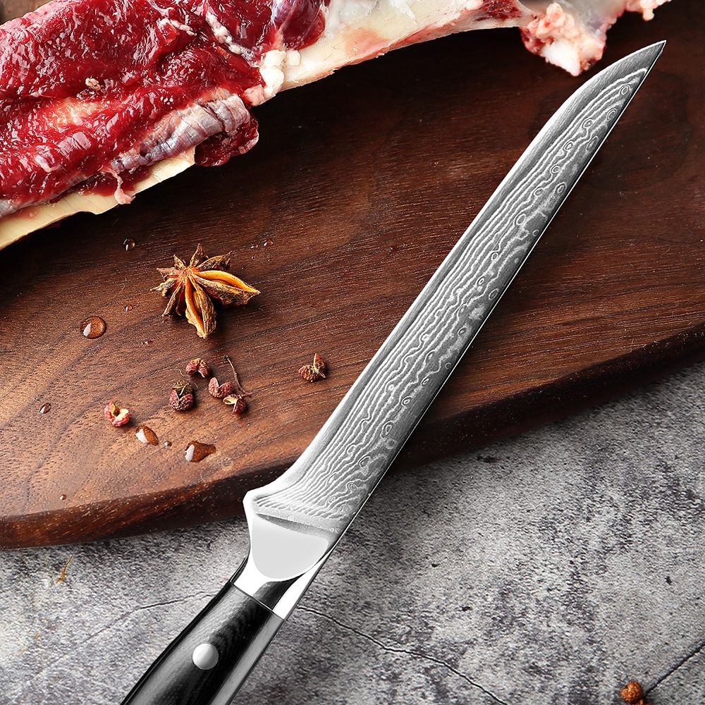 1-9 PCS Chef Knife Set Damascus Steel Kitchen Knives Razor Sharp Cleaver,Paring,Bread,Boning,Chef Special Knife With G10 Handle