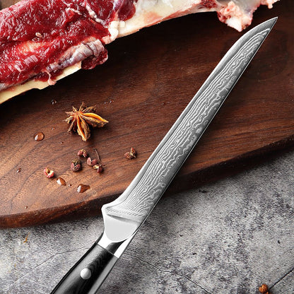 1-9 PCS Chef Knife Set Damascus Steel Kitchen Knives Razor Sharp Cleaver,Paring,Bread,Boning,Chef Special Knife With G10 Handle